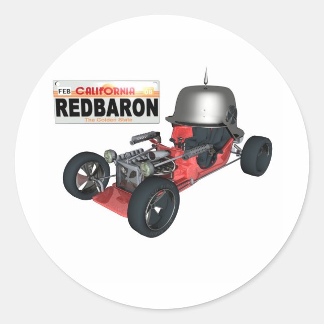 RedBaron Classic Round Sticker (Front)