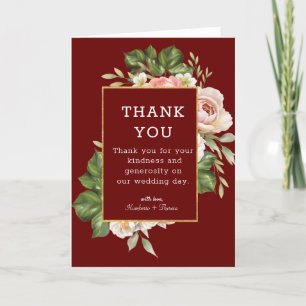 Redberry Folded Wedding Thank You Card