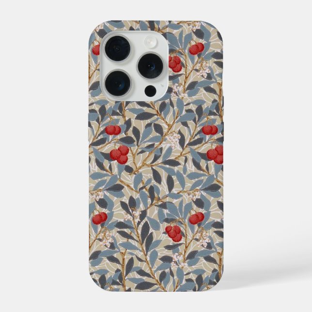 Redberry Tree, William Morris iPhone Case (Back)
