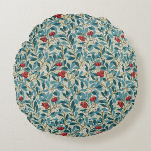 Redberry Tree, William Morris Round Cushion