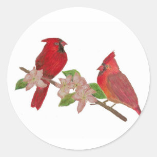 Redbirds Classic Round Sticker