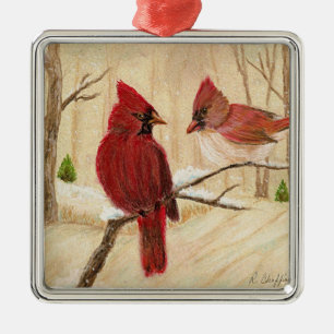 Redbirds Metal Tree Decoration