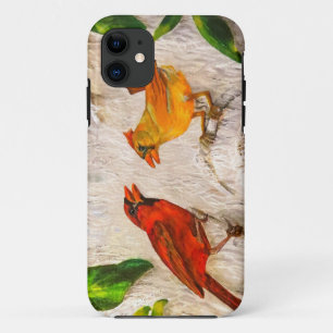Redbirds Singing of love Case-Mate iPhone Case