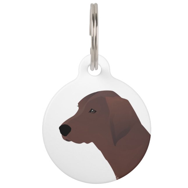 Redbone Coonhound Basic Breed Customisable Design Pet Tag (Front)