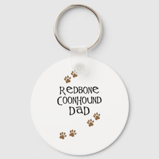 Redbone Coonhound Dad Key Ring