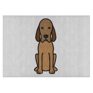 Redbone Coonhound Dog Cartoon Cutting Board