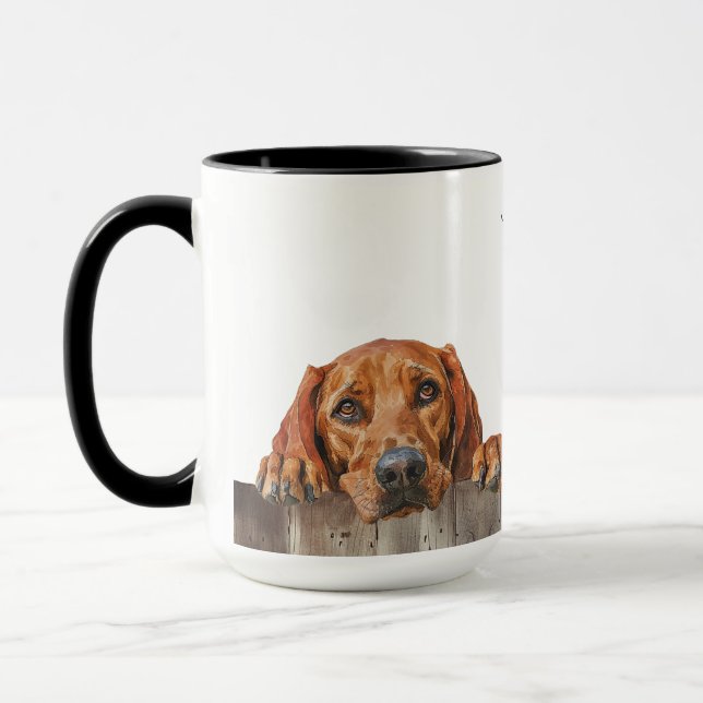 Redbone Coonhound Dog Mug (Left)