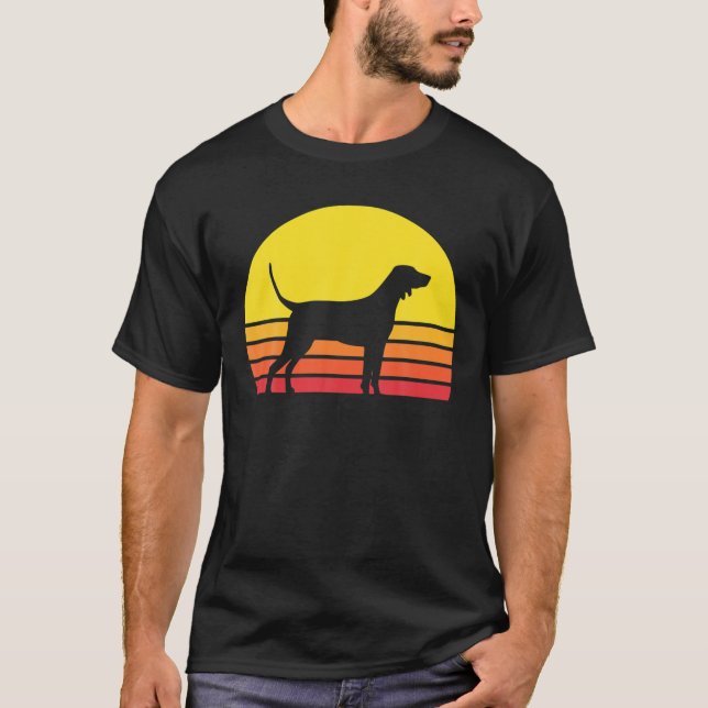 Redbone Coonhound Dog Silhouette T-Shirt (Front)