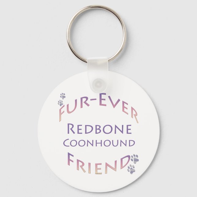 Redbone Coonhound Furever Friend Key Ring (Front)