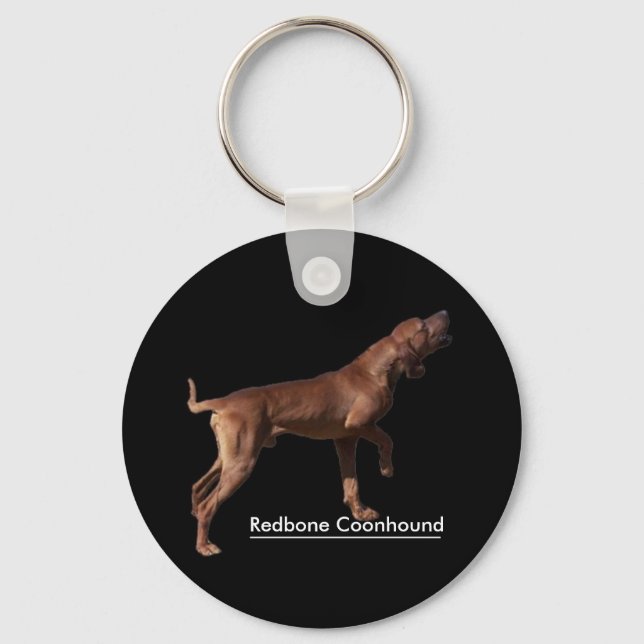 Redbone Coonhound Key Ring (Front)