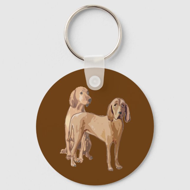 redbone coonhound key ring (Front)