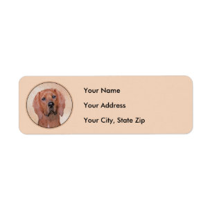 Redbone Coonhound Painting - Cute Original Dog Art