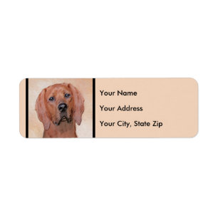 Redbone Coonhound Painting - Cute Original Dog Art