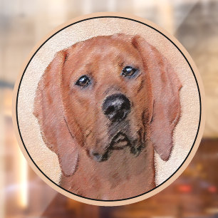 Redbone Coonhound Painting - Cute Original Dog Art