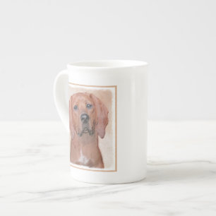 Redbone Coonhound Painting - Cute Original Dog Art Bone China Mug