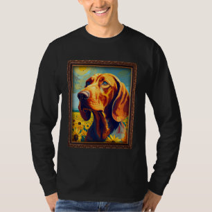 Redbone Coonhound Painting Sunflower Flower Mom Wo T-Shirt