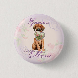 Redbone Heart Mum Pinback Button