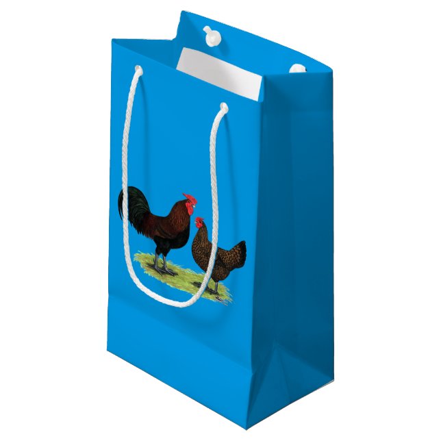 Redcap Chickens Small Gift Bag (Front Angled)