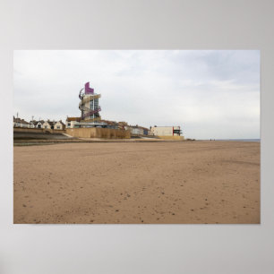Redcar Beach and Beacon Poster