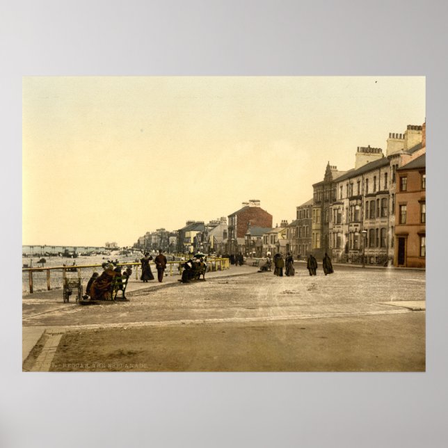 Redcar Esplanade II, Yorkshire, England Poster (Front)