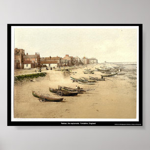 Redcar, the esplanade, Yorkshire, England Poster