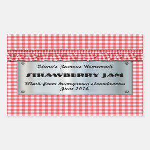 RedCheckered Food Label (customisable)