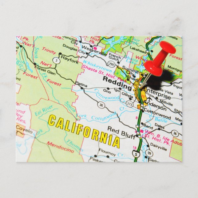 Redding, California Postcard (Front)