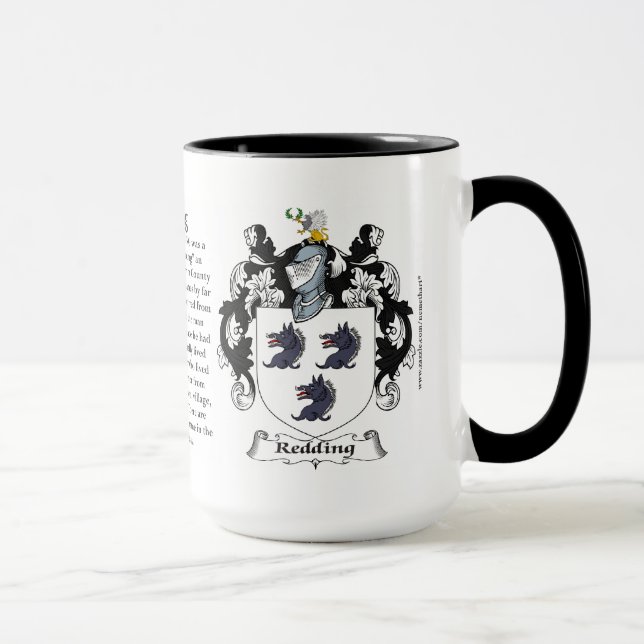 Redding Family Coat of Arms Mug (Right)