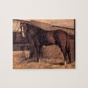Reddish Bay Horse in the Stables Jigsaw Puzzle