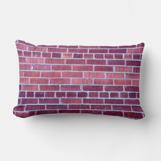 Reddish-Brownish Brick Wall Lumbar Cushion (Front)