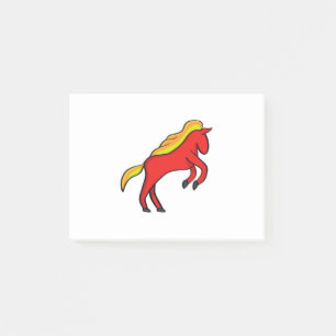 Reddish horse with fiery tones in the mane post-it notes