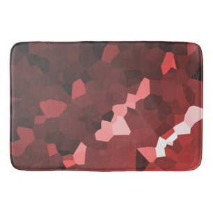 Reddish Hue Crystallised Pattern Bath Mat