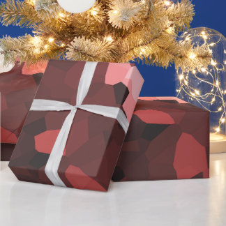 Reddish Hue Crystallised Pattern Wrapping Paper