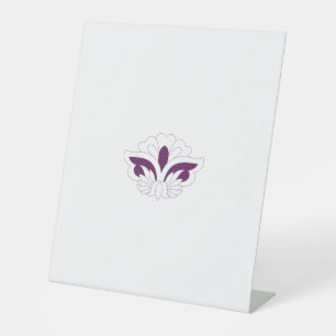 Reddish Magenta decorative Pedestal Sign