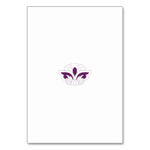 Reddish Magenta decorative Table Number