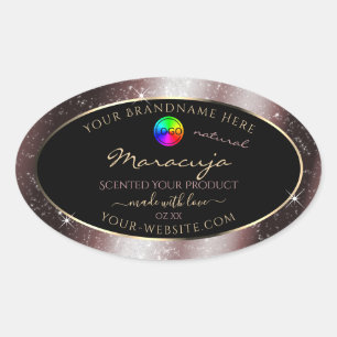 Reddish Metal Glitter Frame Product Label and Logo