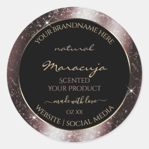 Reddish Metal Sparkle Glitter Frame Product Label