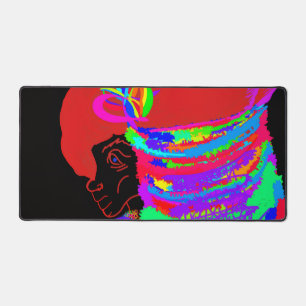 Reddish-Orange Fox Warrior Princess Desk Mat