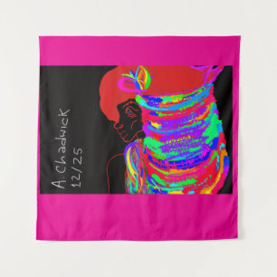 Reddish-Orange Fox Warrior Princess  Tapestry