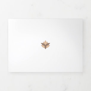 Reddish Orange, Orange language Tri-Fold Card