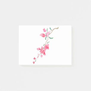 Reddish Pink Bougainvillea flower watercolor Post-it Notes