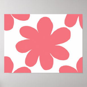 Reddish Pink Flower Poster