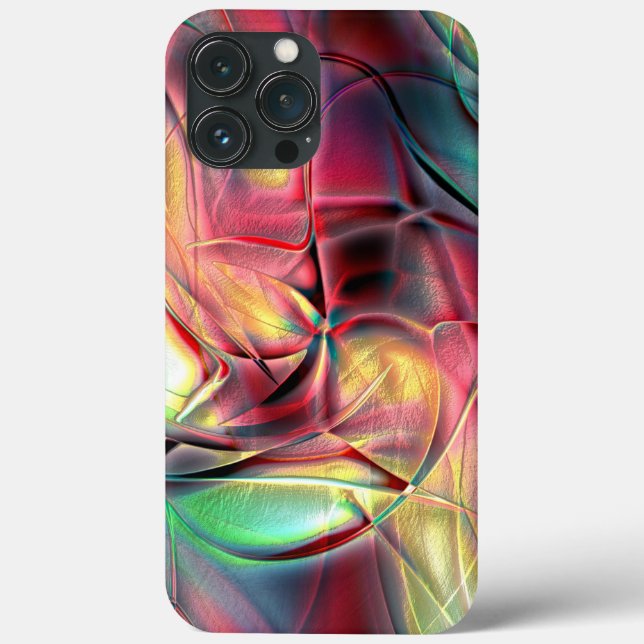 Reddish to green colourful crumpled 'beach cloth'  Case-Mate iPhone case (Back)