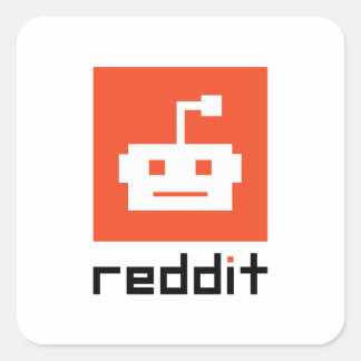 Reddit Logo Art Square Sticker