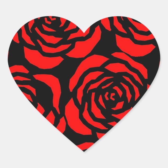 reddy roses heart sticker (Front)
