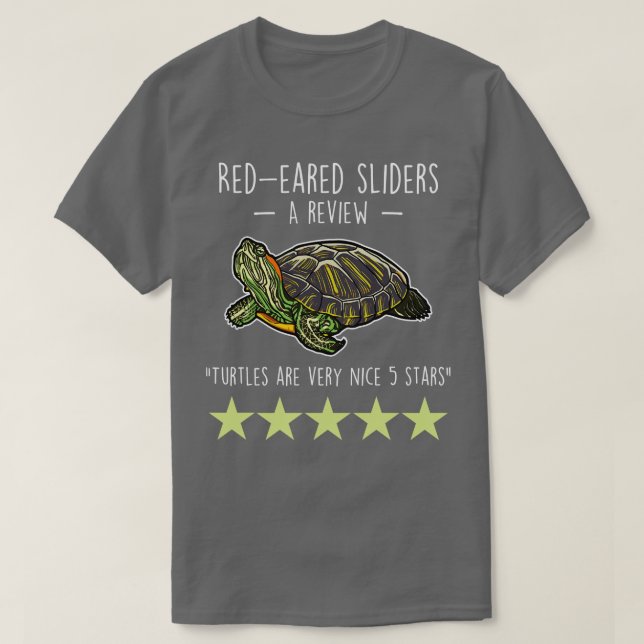 RedEared Slider Turtle Review T-Shirt (Design Front)