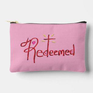 ‘Redeemed’ Black and Pink Accessory Pouch