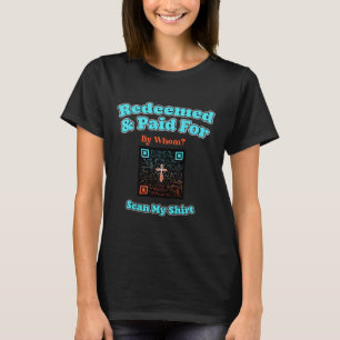 Redeemed by Jesus T-Shirt with QR Code for Men