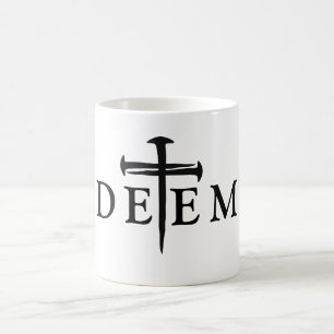Redeemed Christian Bold Nail Cross Typography Coffee Mug