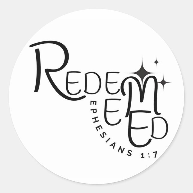 Redeemed Christian Text Sticker Bible Sticker  (Front)